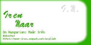iren maar business card